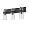 Z-Lite Fontaine 3 Light Vanity, Matte Black & Clear 3035-3V-MB - alternate 8